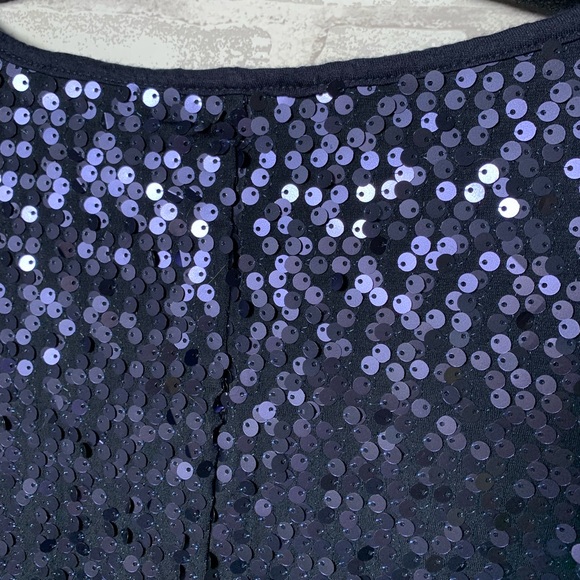 Blue sequins crop shirt - Picture 6 of 8